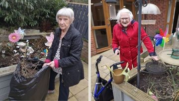 Keen Residents at Huyton care home create reflection garden